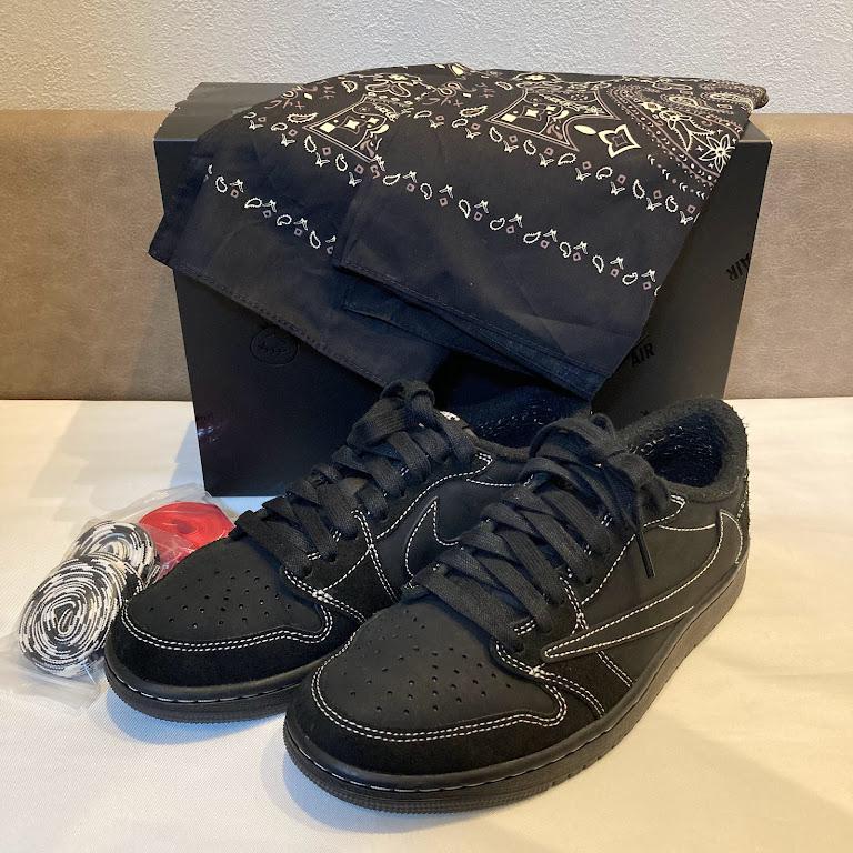 トラヴィス　スコット×ナイキ　AIR JORDAN　1　LOW　OG SP　BLACK　PHANTOM　DM7866－001