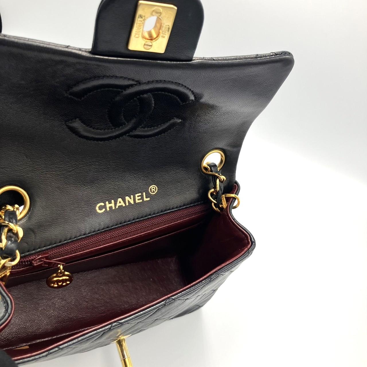 CHANEL シャネル ミニマトラッセ ラムスキン 1番台 ブラック