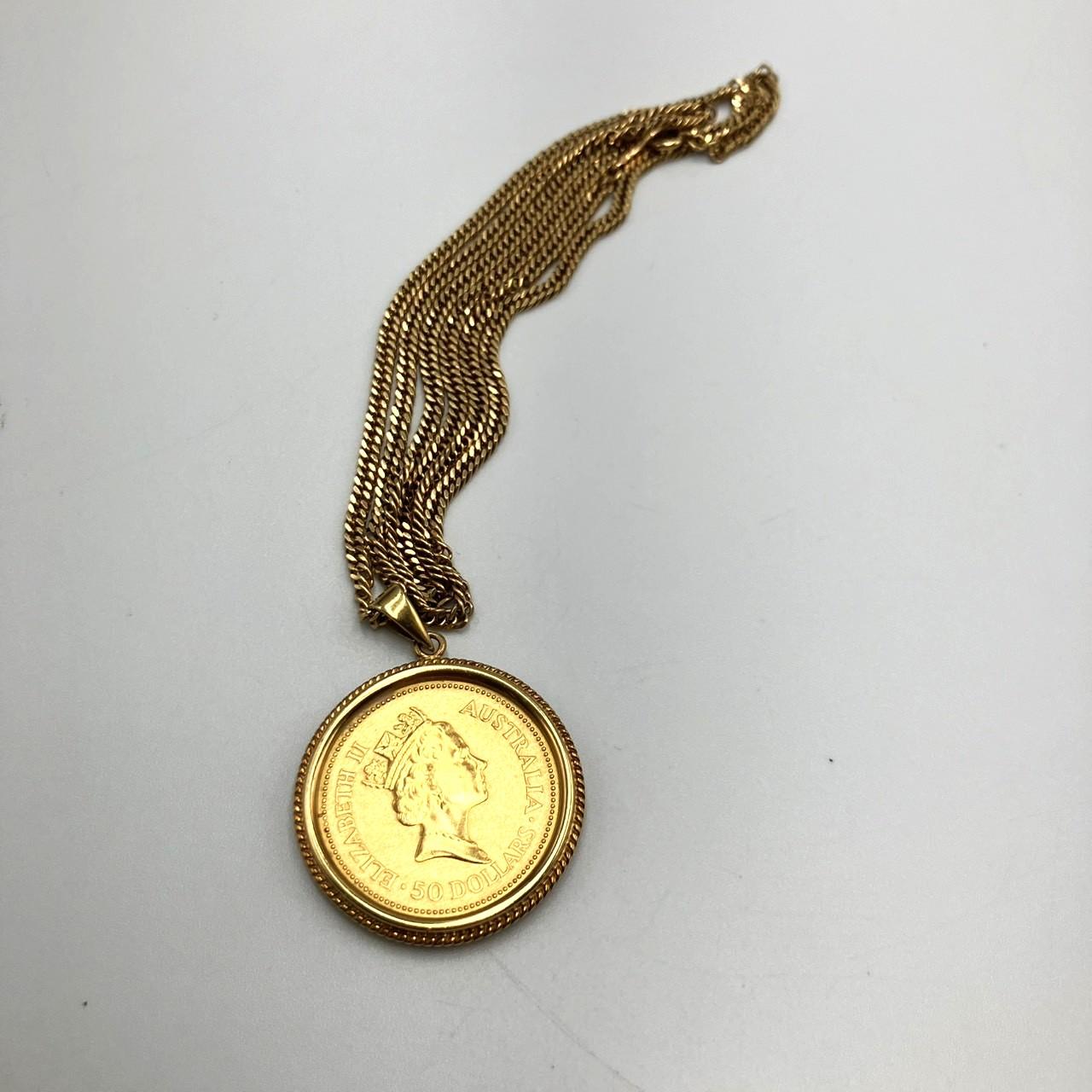 ナゲット金貨ネックレス