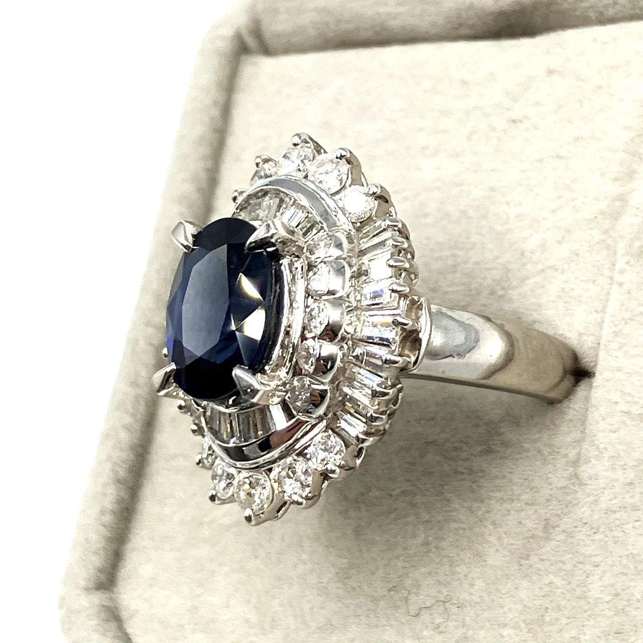 Pt900 D1.76ct S3.09ct リング 13.98g