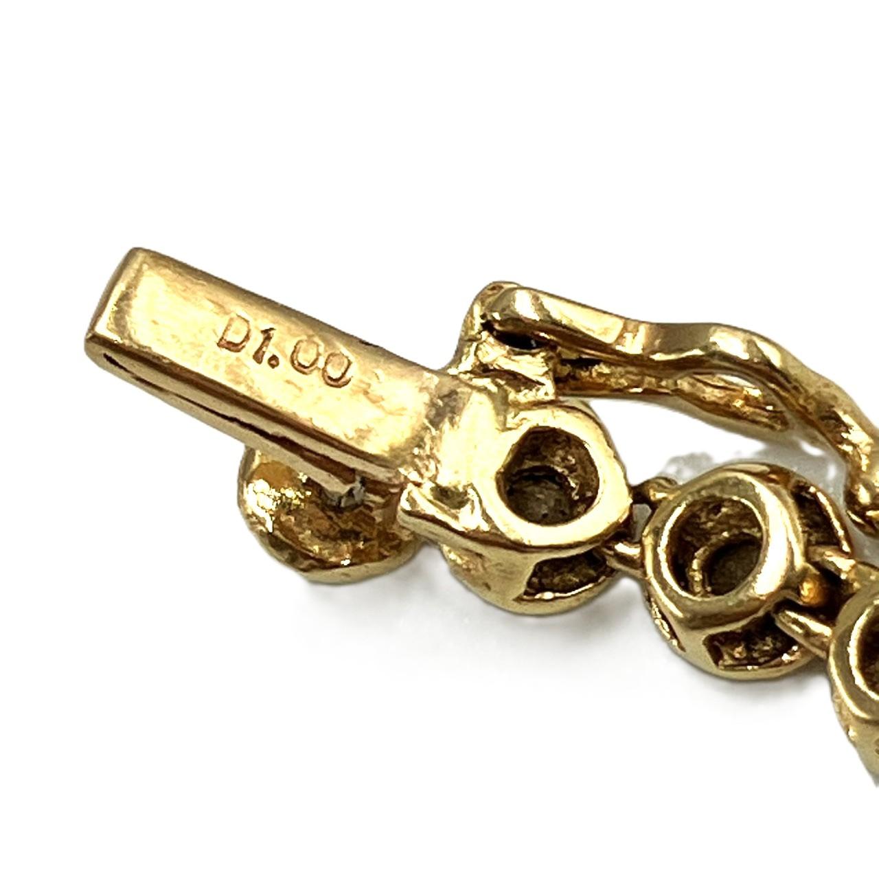 K18　ダイヤモンド　1.00ct　テニスブレス　8.90ｇ