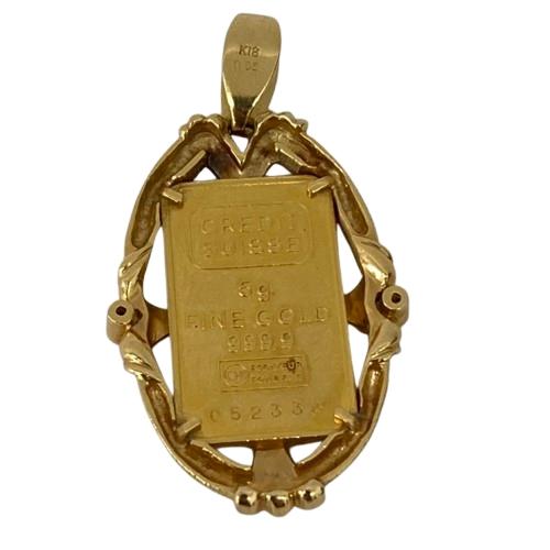 K24 インゴッド ペンダントトップ 枠K18