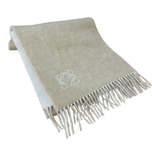 LOEWE ロエベ アナグラムバイカラー カシミヤウール マフラー