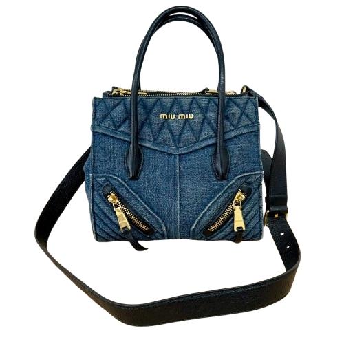 miu miu ミュウミュウ バイカーデニム 2WAY ハンドバッグ