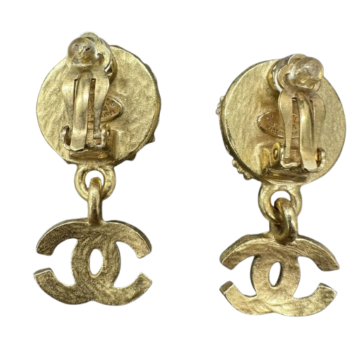 シャネル ヴィンテージ ココマーク スイング イヤリング 