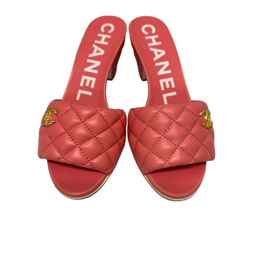 CHANEL シャネル  キルティング ミュールサンダル ココマーク 