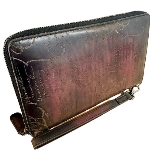 Berluti ベルルッティ スクリットレザー カリグラフィ ラウンドファスナー長財布