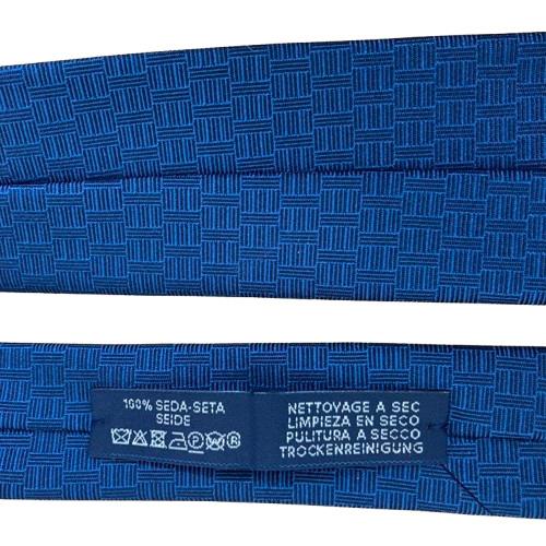 HERMES エルメス ネクタイ H総柄 ブルー