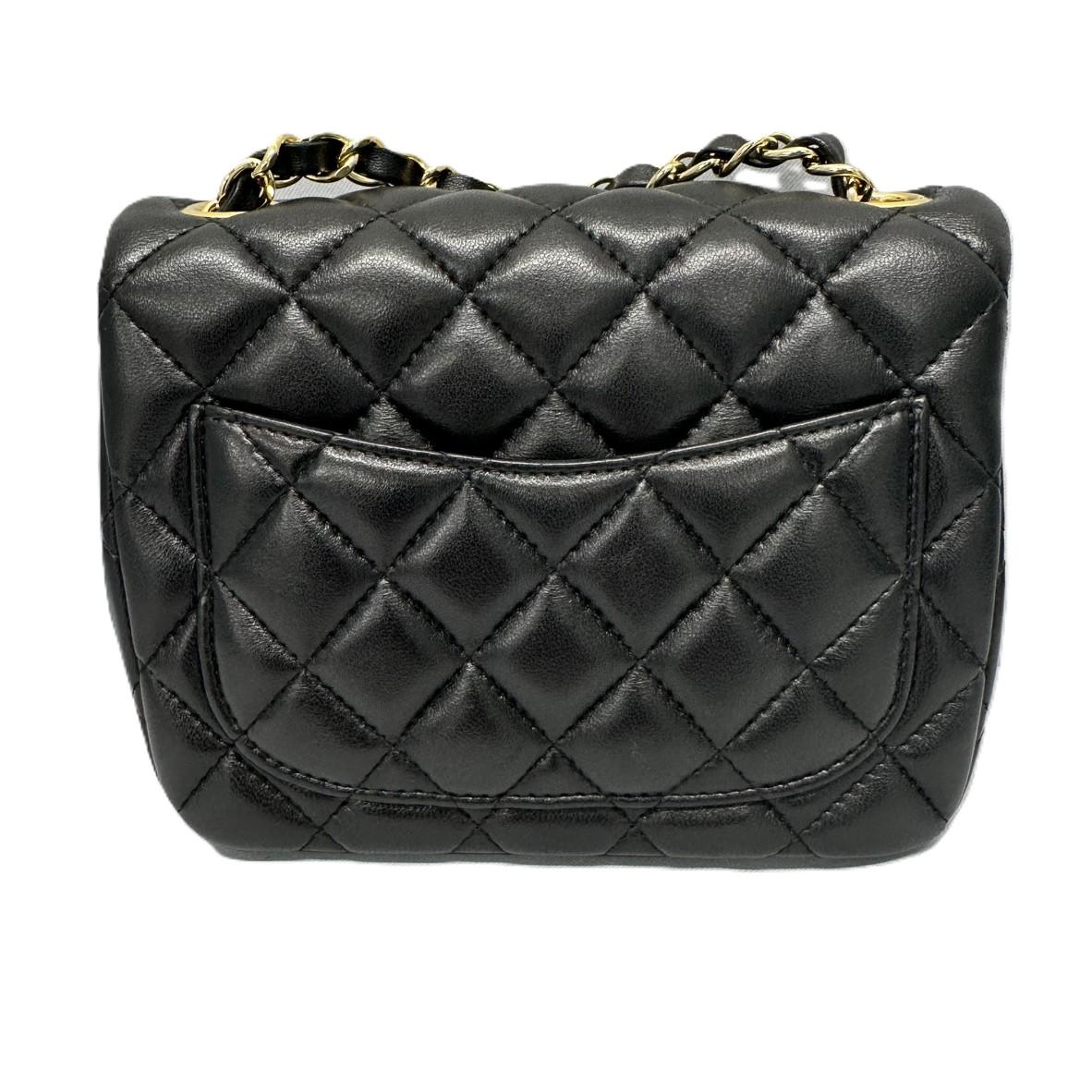 ミニマトラッセ チェーンショルダーバッグ ブラック ゴールド金具