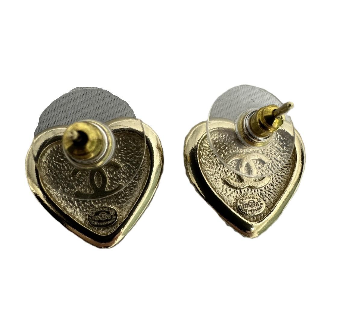 シャネル ピアス CC ロゴ クリスタルハート AB9399 B09088 