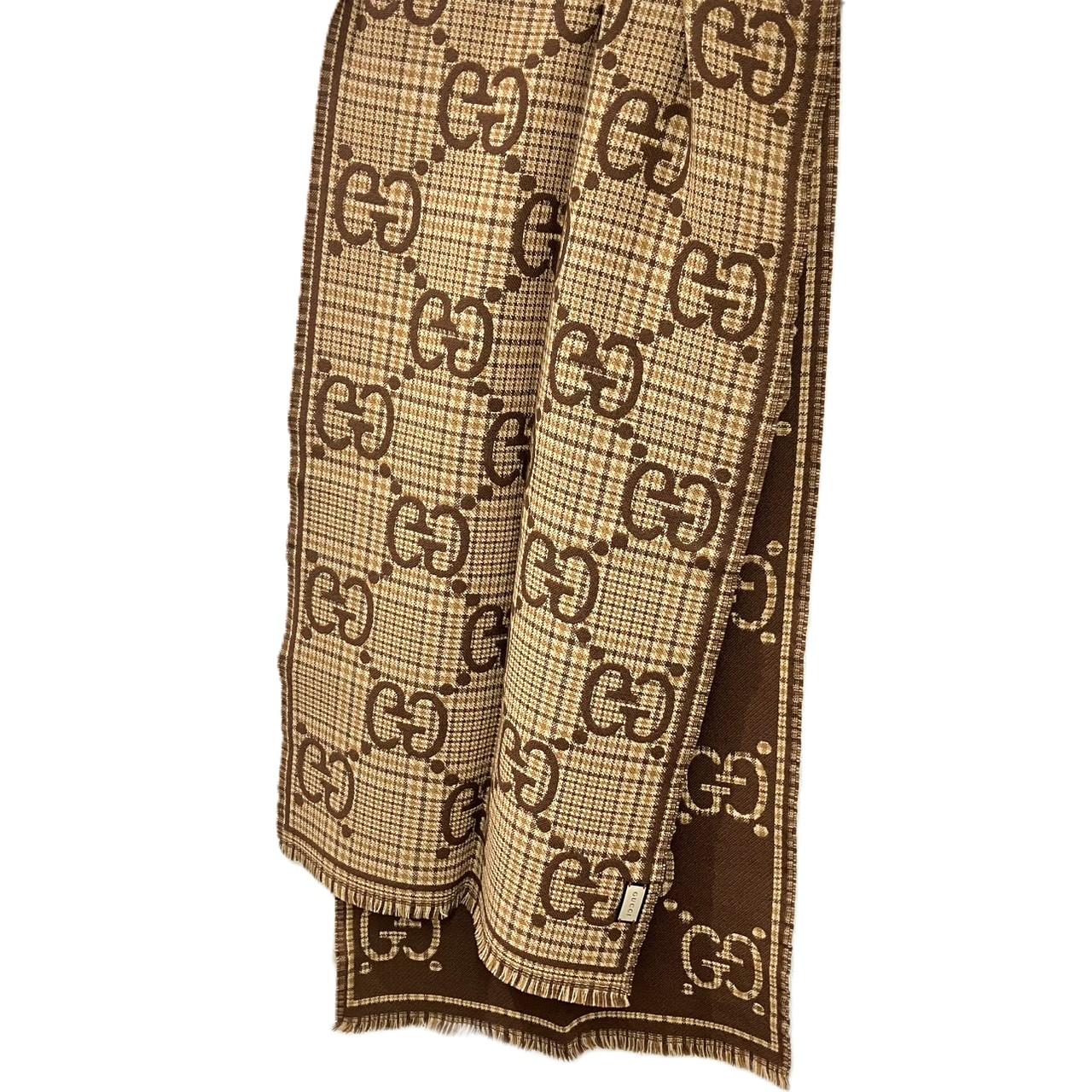 GUCCI 660025 GG ジャガード ウールマフラー