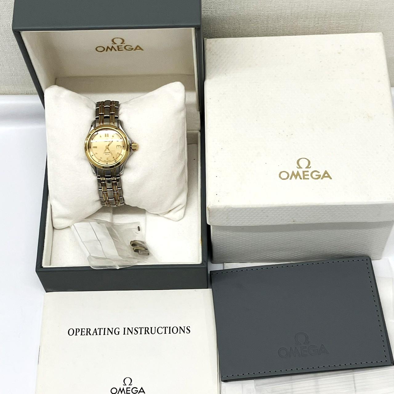 OMEGA Seamaster オメガ シーマスター 23711000 ゴールド文字盤 SS コンビ デイト 不動品
