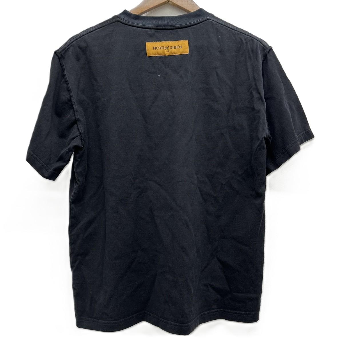 LOUIS VUITTON ルイ・ヴィトン LVステッチデザイン 半袖Tシャツ ブラック