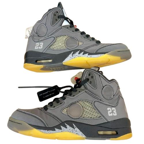 OFF-WHITE × NIKE オフホワイト × ナイキ AIR JORDAN 5 RETRO SP ハイカットスニーカー 28.0cm メンズ