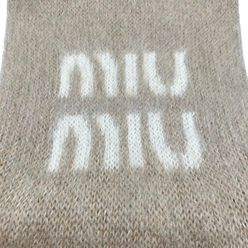 Miu Miu　ウール＆モヘヤ ロゴ マフラー