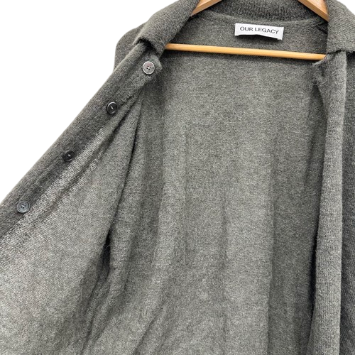 OUR LEGACY アワーレガシー EVENING POLO 襟付きニットカーディガン グレー