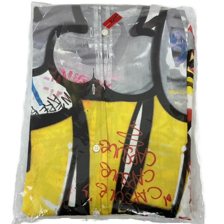 Vetements ヴェトモン UE52SH560W GRAFFITI PRINT OVERSIZED SHIRT グラフィックプリント オーバーサーズ シャツ S