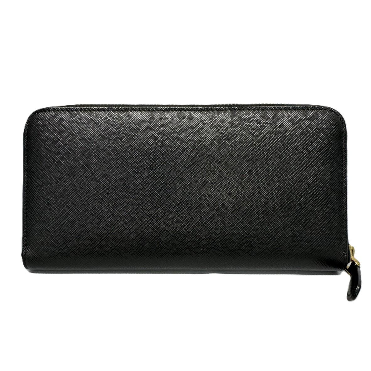 PRADA プラダ サフィアーノレザー ラウンドファスナー長財布